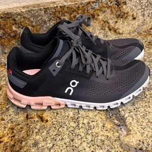 On Running Women's Black and Pink Athletic Shoes